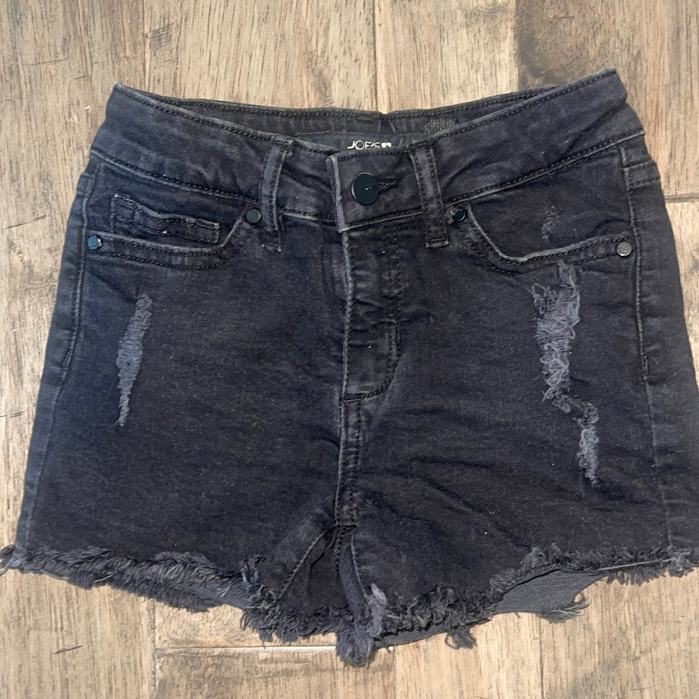 Joe’s black distressed shorts.  Size 10. Perfect condition. Soft denim.